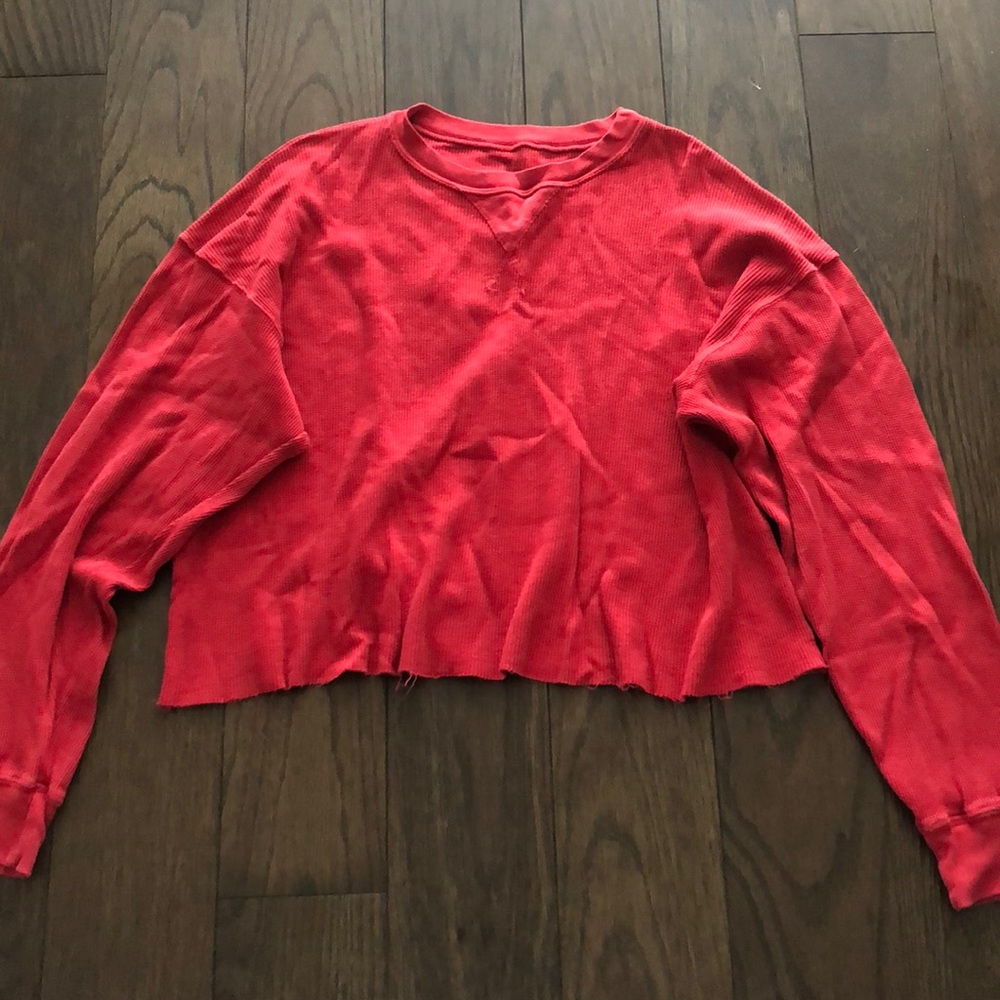 Brandy melville red long sleeve top